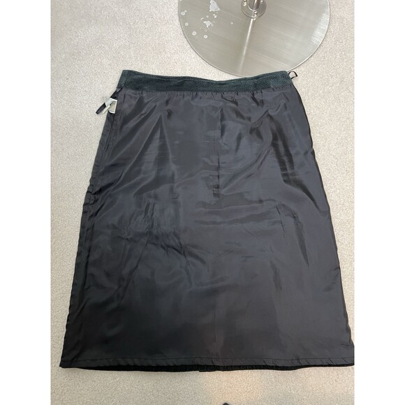 St. John's Bay A-Line Skirt Washed Black Suede Genuine Leather Vintage Size 8 - Picture 9 of 10